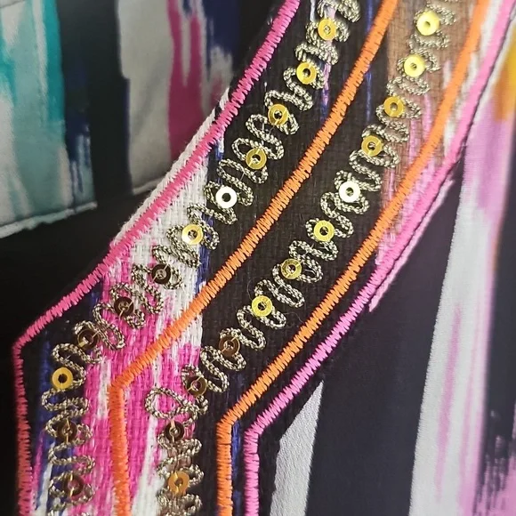 Trina Turk X INC Collab Macy's IKAT Dress Size L - Picture 7 of 7